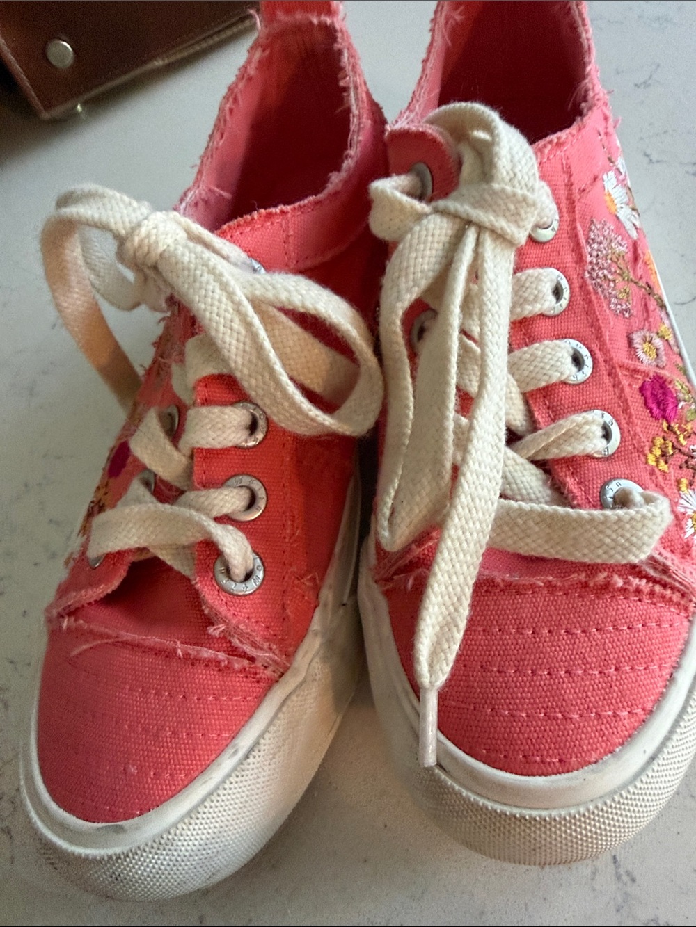 Blowfish Coral Canvas Lace-Up Kids Sneakers